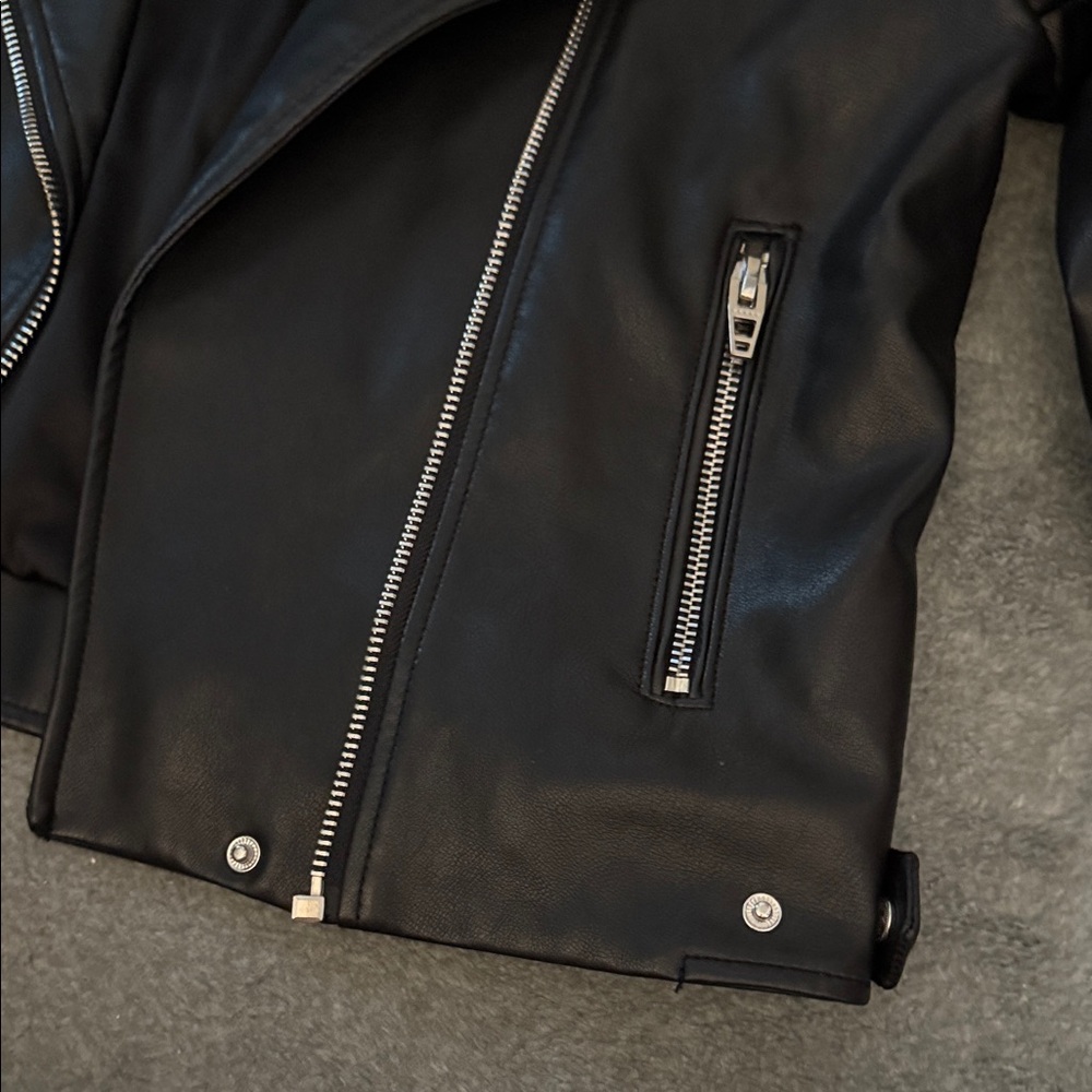 Blank NYC Jet Black Faux Leather Jacket - Picture 3 of 5